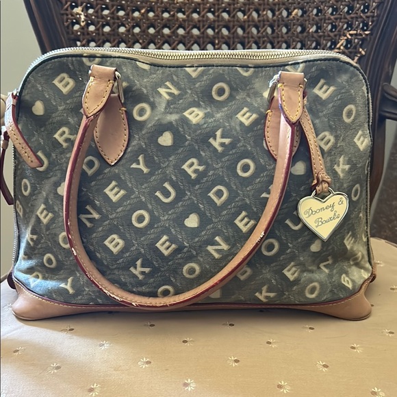 Dooney & Bourke Handbags - Dooney & Bourke Gray and Tan Satchel Bag